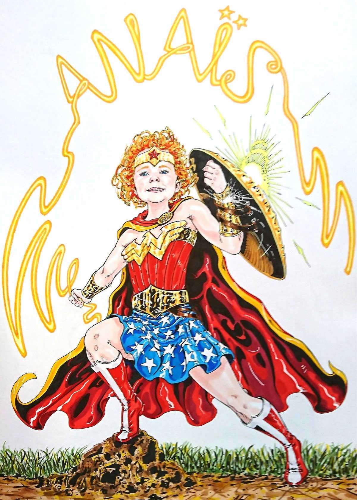 Anais as Wonderwoman (Colour Copics)